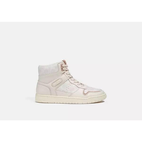 Coach Hi Top Sneakers CD304 Chalk Coated Canvas Women’s Sz 11B NIB MSRP $229