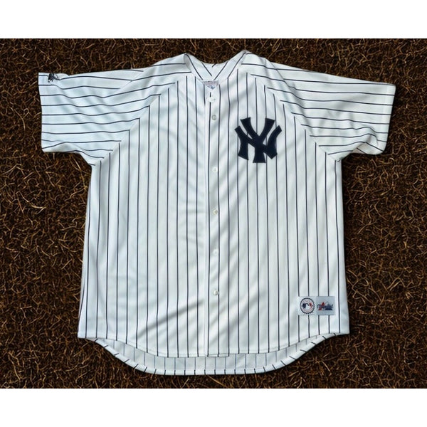 New York Yankees Thurman Munson Majestic Pinstripe Jersey 2XL Vintage MLB
