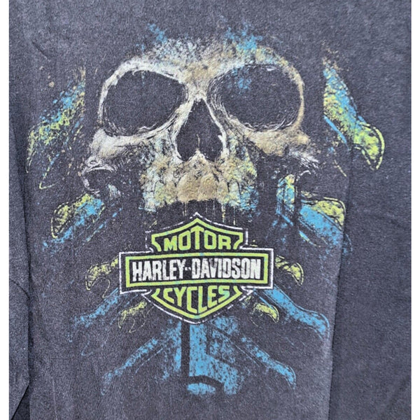Harley Davidson Skull Round Rock Texas 2XL Biker T Shirt Tee