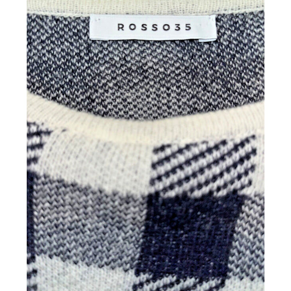 Rosso35 Knit Virgin Wool & Cashmere Long Sleeve Sweater Womens Size 44