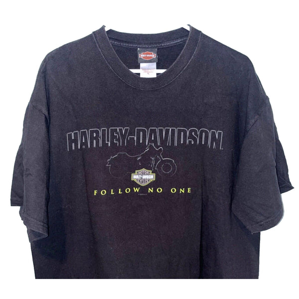 Harley Davidson Follow No One Kokomo, Indiana Sexy XL Rare Hanes Beefy-T Biker T