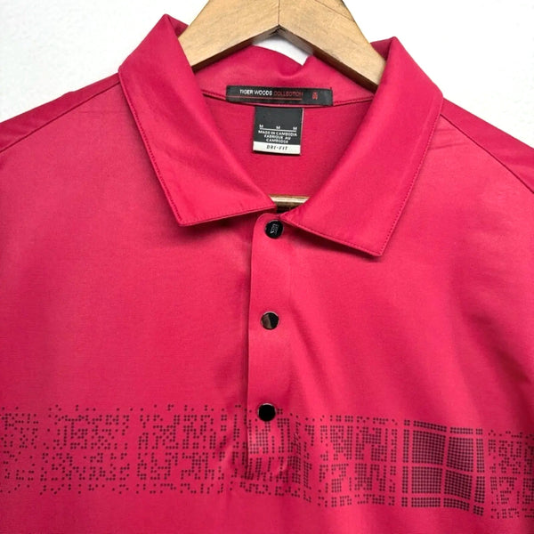Tiger Woods Collection Nike Golf Polo Shirt Red Dri-Fit XL EUC