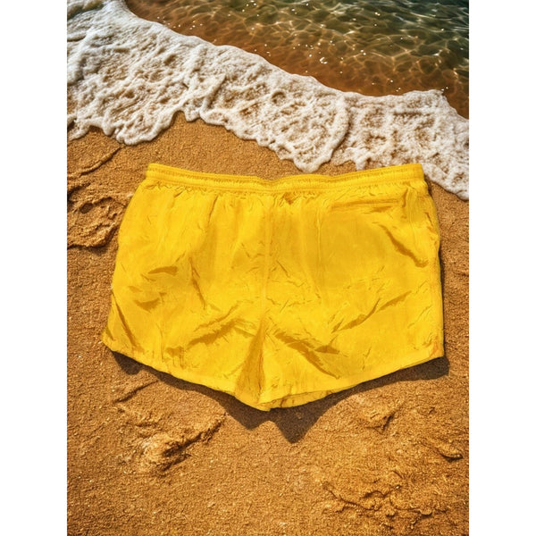 Vintage 80s Laguna Swim Trunks Shorts Yellow NWT 2XL 44-46 Mesh Lined Nylon NOS