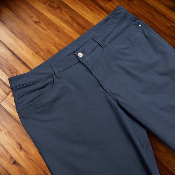 Lululemon ABC Pants Mens 36x28 Blue Classic Fit Warpstreme 5 Pocket LM5426S