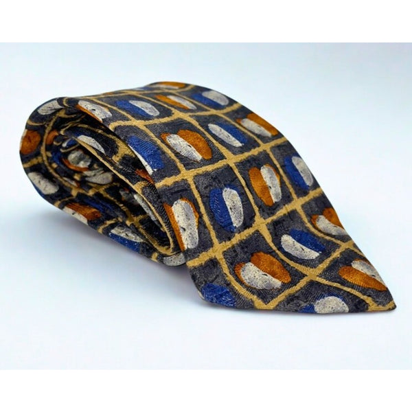 Ermenegildo Zegna 100% Silk Tie Apple Pattern Made in Italy