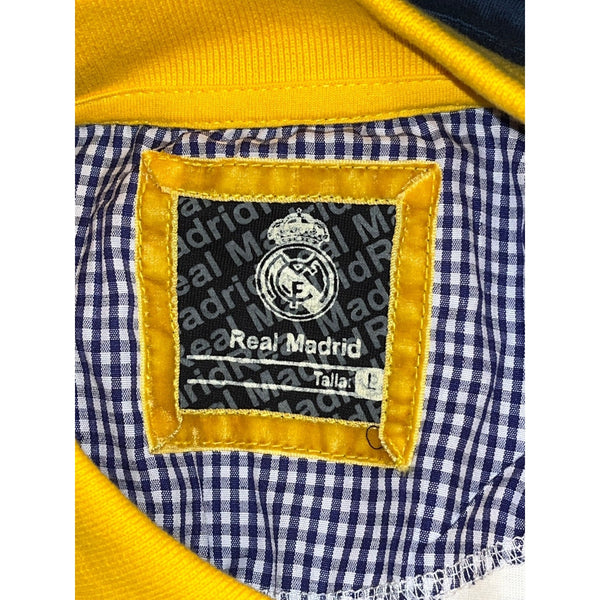 Real Madrid Vintage Official Club Rugby Polo Shirt Sz L #72 NWT Spain Rare