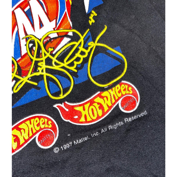 Kyle Petty 1997 Hot Wheels Mattel Racing AOP T-Shirt Sz. XL VTG