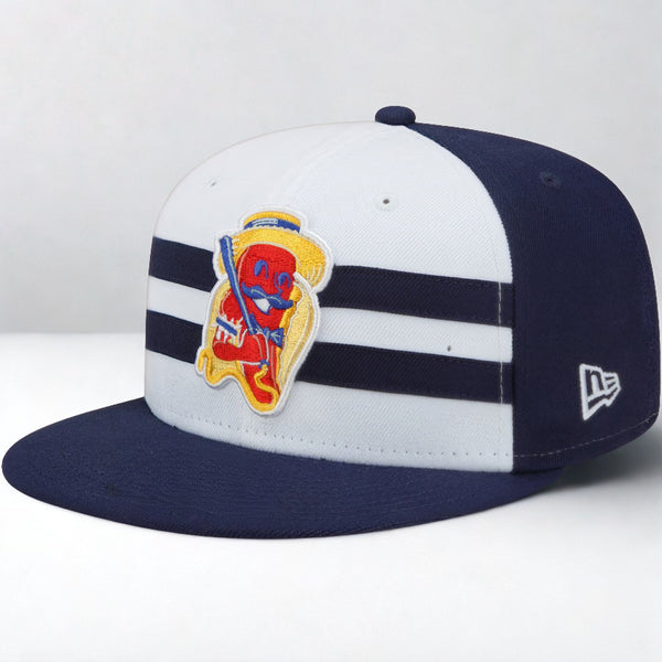 Brooklyn Cyclones New Era Coney Island Franks Hat Game Worn Noah Hall Sz. 7 3/8