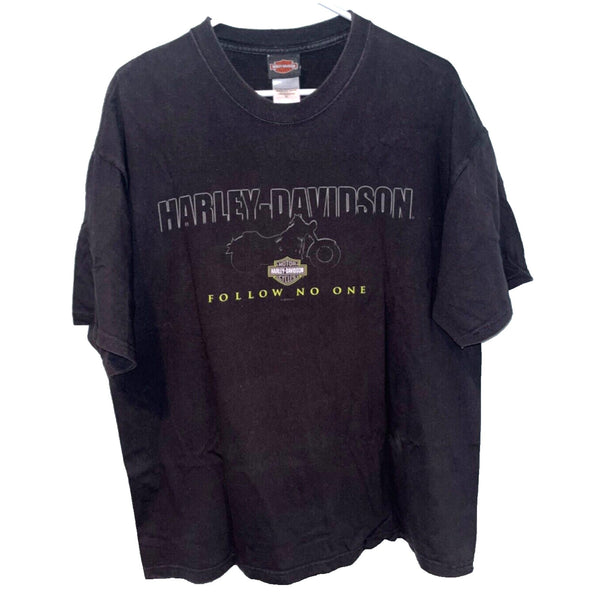 Harley Davidson Follow No One Kokomo, Indiana Sexy XL Rare Hanes Beefy-T Biker T