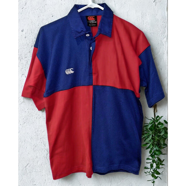 Canterbury Rugby Collared Shirt Vintage Sz. S Color Block Modern Terminals RARE