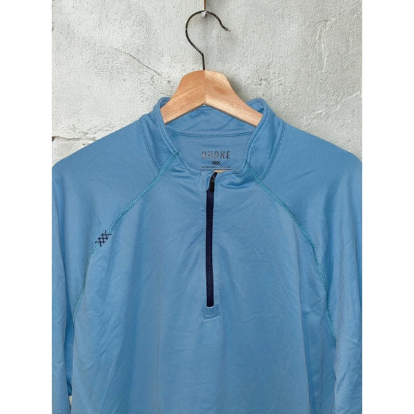 Rhone Session 1/4 Zip Performance Golf Pullover Sz. XL Light Blue Stretch Pique
