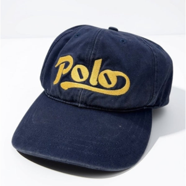 Polo Sport Ralph Lauren Vintage 2000 Logo Twill Ball Cap Hat Blue Rare Cotton