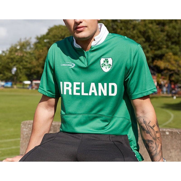 Lansdowne Ireland Men's Shamrock Performance Short Sleeve Rugby Sz. S NWT