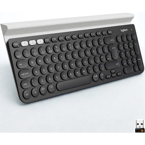 Logitech K780 Multi Device Wireless Keyboard Bluetooth USB Dongle Compact
