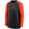 San Francisco Giants Nike Authentic Collection Pullover Sweatshirt S Black/Orang