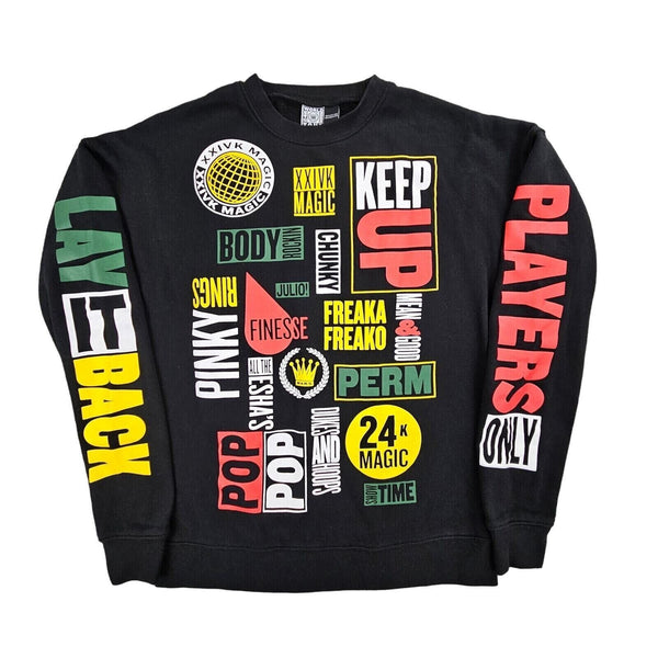 Bruno Mars 24K Magic World Tour Pullover Sweatshirt Mens Medium Crew Neck