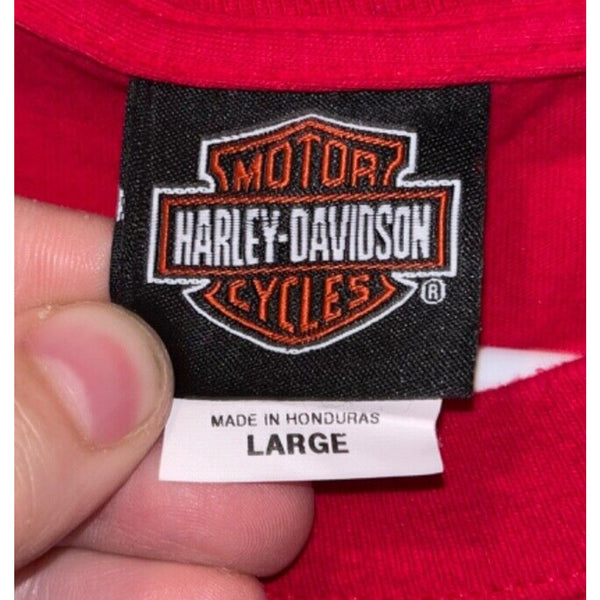 Harley-Davidson Smoky Mountains Maryville TN Biker T-Shirt Red Men's Large Rare