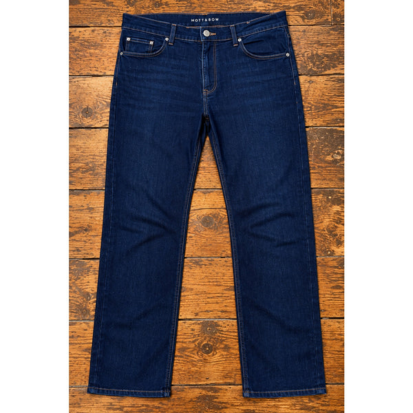 Mott & Bow Oliver Straight Jeans 35x30 Navy Blue Stretch Denim Slim Premium