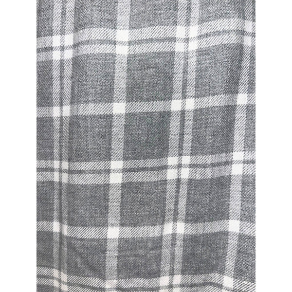 Faherty Brand Seaview Flannel Shirt Mens XL Gray White Plaid Organic Cotton EUC
