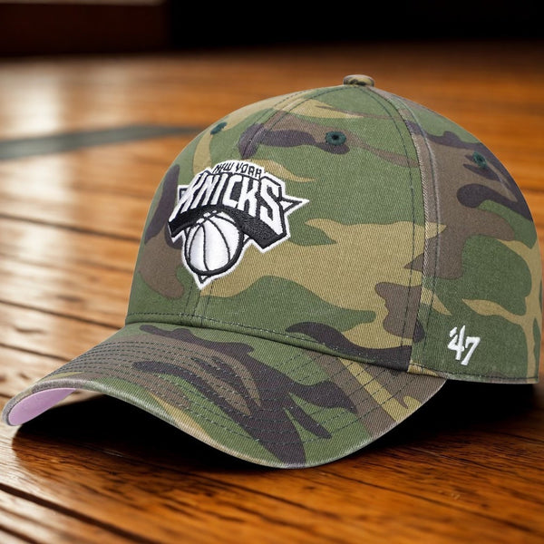 New York Knicks '47 MVP Camo Adjustable Hat Pink Undervisor NWT NBA Cap