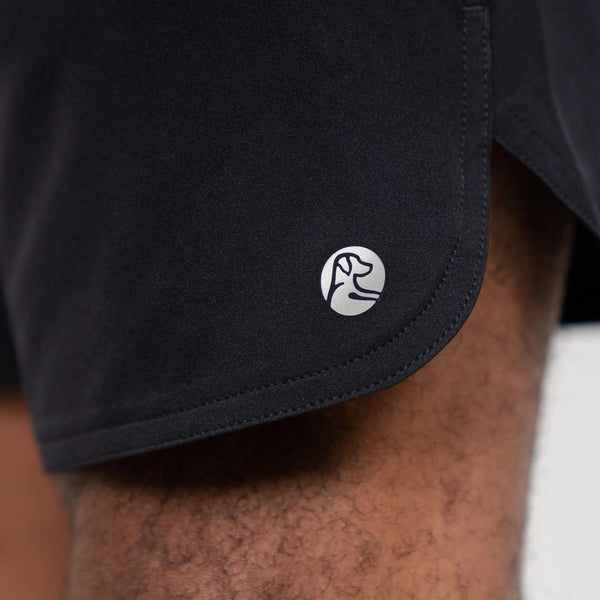 Rhoback Grit Gym Shorts 7" Lined Stretch Black Athletic Large Performance NWOT