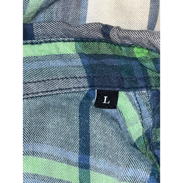 Diesel Y2K Western Pearl Snap Plaid Shirt L Cowboy Grunge Streetwear EUC