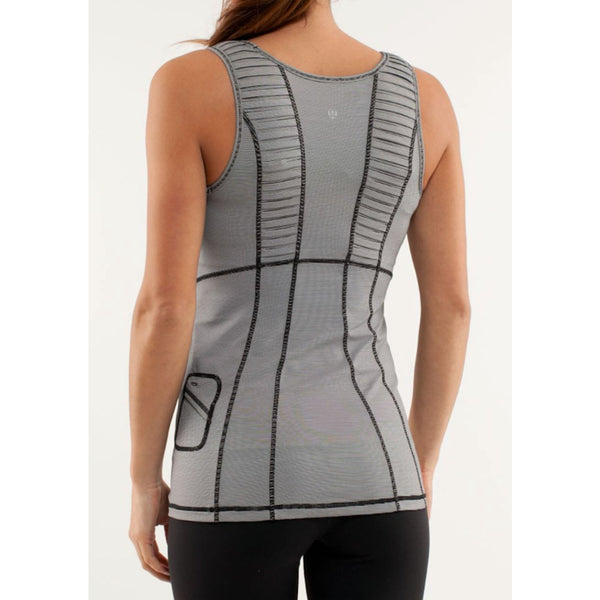 Lululemon Lululemon Run: Stay On Course Tank Black Microstripe Women's 4