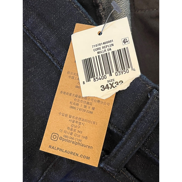 Polo Ralph Lauren Hampton Straight Stretch Jeans 34x32 Miller Dark Wash NWT