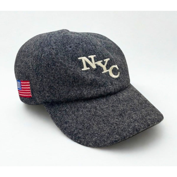 Roots Athletics NYC USA Wool Adjustable Hat Cap Gray Vintage Made In Canada OS