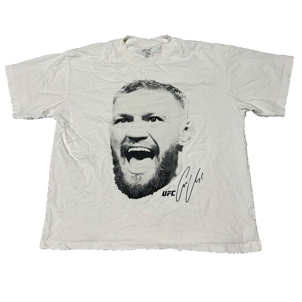 Connor McGregor UFC Megaprint Face Signature Logo T Shirt Size XL Y2K '00s