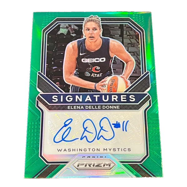 Elena Delle Donne 2021 Panini WNBA Prizm Auto Green Prizm Signatures #SG-EDD