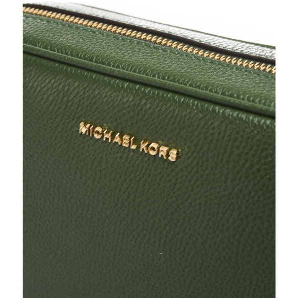 Michael Kors Ginny Leather Crossbody Bag Green EUC MSRP $248