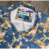 Magellan Shore & Line Fishing Shirt S Blue Fish Floral Short Sleeve NWOT