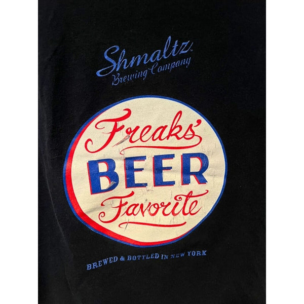 Coney Island Lager T-Shirt Shmaltz Brewing Co Graphic Beer Tee Black Sz S