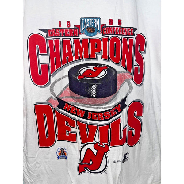 New Jersey Devils Vintage 1995 Eastern Conference NHL Hockey Starter Sz. L Shirt