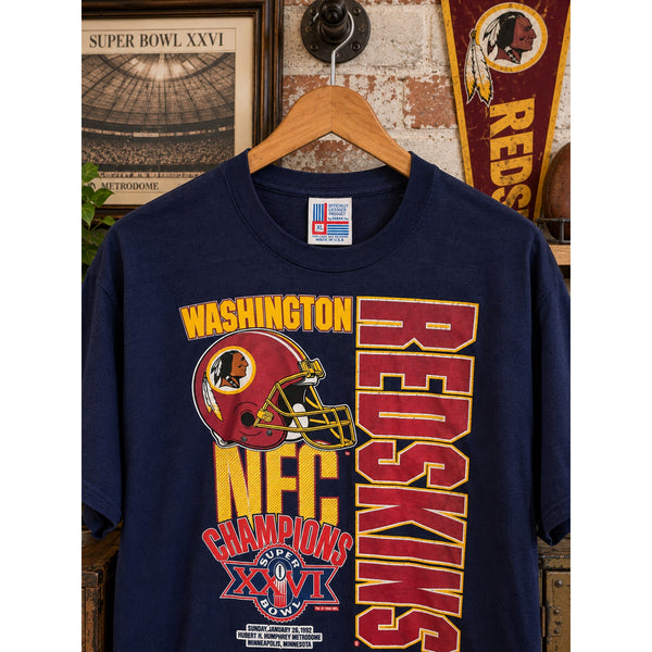 Washington Redskins Super Bowl XXVI Champions T-Shirt XL USA '92 NFL NFC Vintage