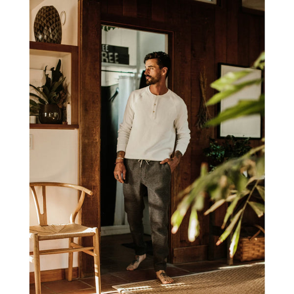 Taylor Stitch The Apres Pant Jogger Charcoal Sashiko Men’s M EUC Organic Cotton