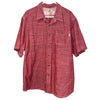 Woolrich Button Front Shirt Atlas 2XL Heather Wine Chambray Cotton Short Sleeve