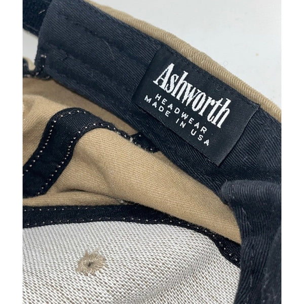 St Andrews Old Course Golf Hat Ashworth USA Tan Adjustable Strapback Vintage Cap