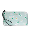 Kate Spade Medium L-Zip Lucy Wristlet Day Tripper Scattered Daisies Floral NWOT