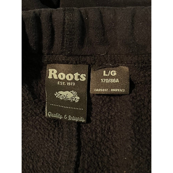 Roots Canada Sweatpants Men’s Large Navy Blue Open Leg Fleece Pants L/G
