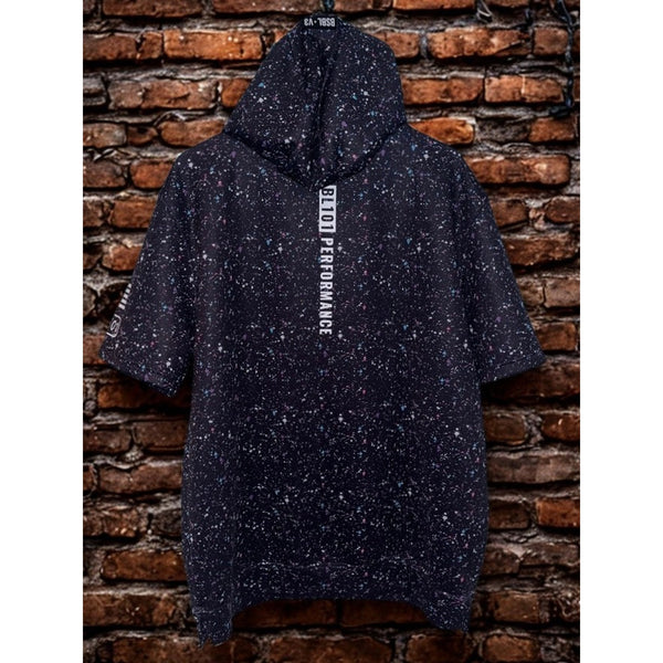 Baseball Lifestyle 101 BL101 BSBL-SZN Galaxy Short Sleeve Hoodie Mens Large NWOT