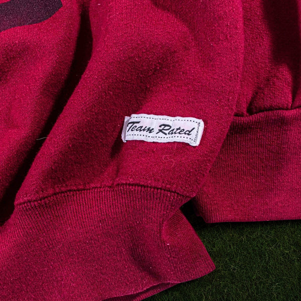 Washington Redskins Sweatshirt L Team Rated 90s NFL Burgundy Crewneck USA VNTG