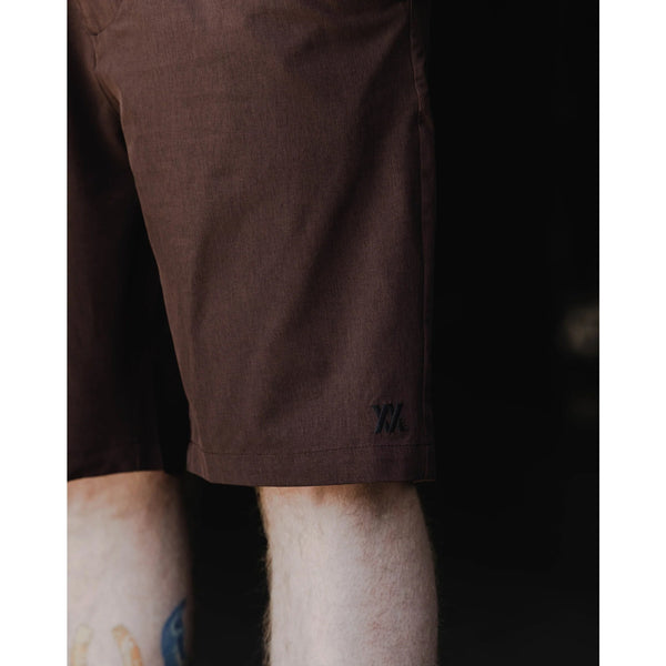 Dixxon Hybrid Shorts Mens 38 Brown Poly Spandex Lightweight Wicking NWOT 10"