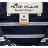 Peter Millar Summer Comfort Montclair Country Club Polo Men's M Navy Stripe NWOT