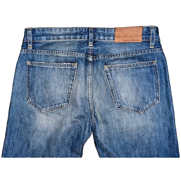 Norman Russell Selvedge Denim Jeans USA Handmade Beach Wash Straight Fit 27x28