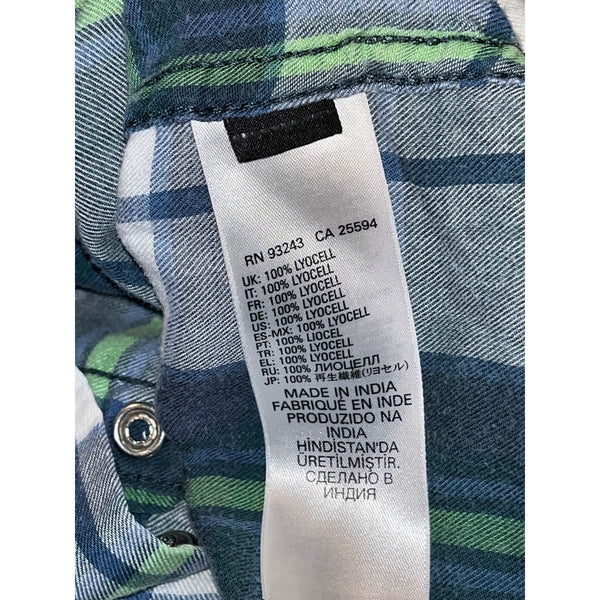 Diesel Y2K Western Pearl Snap Plaid Shirt Mens L Cowboy Grunge Streetwear EUC