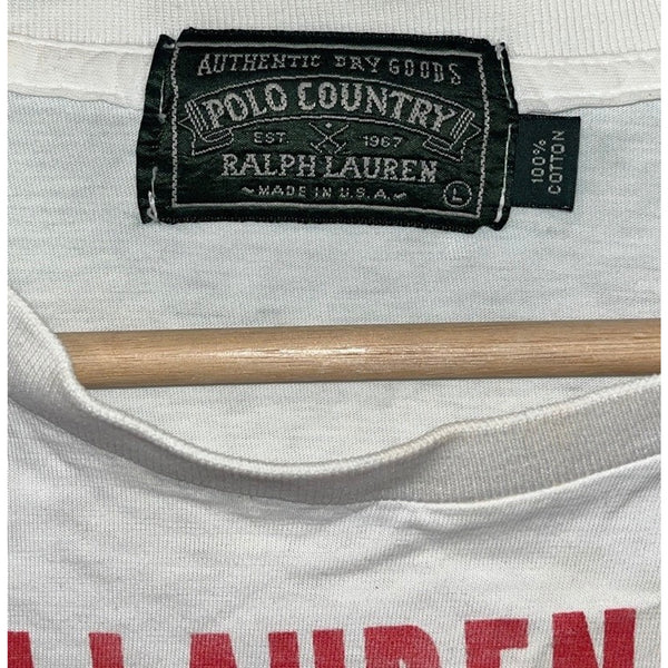 Polo Ralph Lauren Polo Country State Fair Cowboy Tee Mens L White Rare Graphic