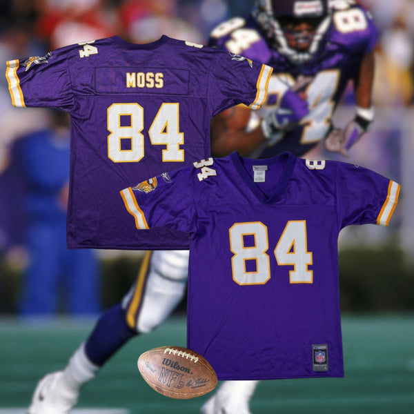Randy Moss Minnesota Vikings Reebok Jersey Youth Large NFL Purple Vintage