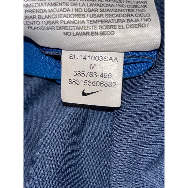 Nike Tiger Woods TW Perforated Panel Polo Blue Gray 585783 Men’s Sz M Golf EUC